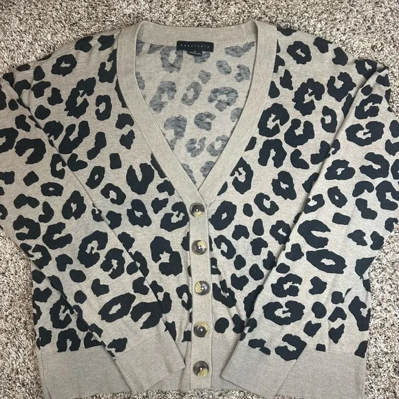 Sanctuary Tan and Black Leopard Cardigan - Picture 1 of 8